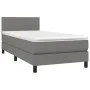 Box spring bed with dark gray fabric mattress 90x200 cm by vidaXL, Beds and slatted bases - Ref: Foro24-3139866, Price: 290,2...
