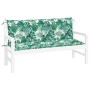 Cojines banco jardín 2 uds tela estampado de hojas 150x50x7 cm en Decoración | Comprar online en Foru.es