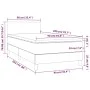Box spring bed with dark gray fabric mattress 90x200 cm by vidaXL, Beds and slatted bases - Ref: Foro24-3139866, Price: 290,2...