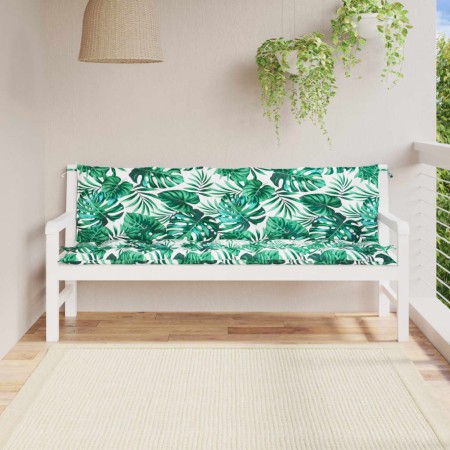 Cojines banco jardín 2 uds tela estampado de hojas 180x50x7 cm en Decoración | Comprar online en Foru.es