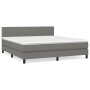 Cama box spring con colchón tela gris oscuro 180x200 cm de vidaXL, Camas y somieres - Ref: Foro24-3139914, Precio: 599,48 €, ...