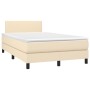 Cama box spring con colchón tela color crema 120x200 cm de vidaXL, Camas y somieres - Ref: Foro24-3139886, Precio: 370,21 €, ...