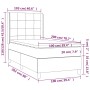 Cama box spring colchón y LED terciopelo azul oscuro 100x200 cm de vidaXL, Camas y somieres - Ref: Foro24-3139551, Precio: 37...