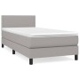 Cama box spring con colchón tela gris claro 80x200 cm de vidaXL, Camas y somieres - Ref: Foro24-3139929, Precio: 270,76 €, De...