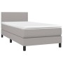 Cama box spring con colchón tela gris claro 100x200 cm de vidaXL, Camas y somieres - Ref: Foro24-3139953, Precio: 315,01 €, D...