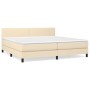 Cama box spring con colchón tela color crema 200x200 cm de vidaXL, Camas y somieres - Ref: Foro24-3139926, Precio: 552,79 €, ...