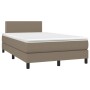 Cama box spring con colchón tela gris taupe 120x200 cm de vidaXL, Camas y somieres - Ref: Foro24-3139965, Precio: 340,63 €, D...