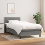 Cama box spring con colchón tela gris oscuro 100x200 cm de vidaXL, Camas y somieres - Ref: Foro24-3139954, Precio: 314,52 €, ...