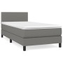 Cama box spring con colchón tela gris oscuro 100x200 cm de vidaXL, Camas y somieres - Ref: Foro24-3139954, Precio: 314,52 €, ...