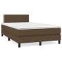 Cama box spring con colchón tela marrón oscuro 120x200 cm de vidaXL, Camas y somieres - Ref: Foro24-3139964, Precio: 365,61 €...