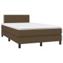 Cama box spring con colchón tela marrón oscuro 120x200 cm de vidaXL, Camas y somieres - Ref: Foro24-3139964, Precio: 365,61 €...