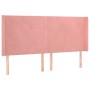 Cama box spring colchón y LED terciopelo rosa 160x200 cm de vidaXL, Camas y somieres - Ref: Foro24-3139456, Precio: 572,34 €,...