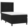 Box spring bed with mattress and LED black velvet 90x200 cm by vidaXL, Beds and slatted bases - Ref: Foro24-3139663, Price: 3...