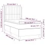 Box spring bed with mattress and LED black velvet 90x200 cm by vidaXL, Beds and slatted bases - Ref: Foro24-3139663, Price: 3...