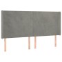 Cama box spring colchón y LED terciopelo gris claro 160x200 cm de vidaXL, Camas y somieres - Ref: Foro24-3139451, Precio: 542...