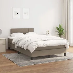 Cama box spring con colchón tela gris taupe 120x200 cm de vidaXL, Camas y somieres - Ref: Foro24-3140045, Precio: 344,84 €, D...