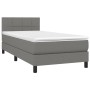 Cama box spring con colchón tela gris oscuro 100x200 cm de vidaXL, Camas y somieres - Ref: Foro24-3140034, Precio: 324,49 €, ...