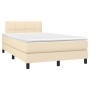 Cama box spring con colchón tela color crema 120x200 cm de vidaXL, Camas y somieres - Ref: Foro24-3140046, Precio: 378,00 €, ...