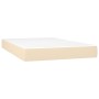 Cama box spring con colchón tela color crema 120x200 cm de vidaXL, Camas y somieres - Ref: Foro24-3140046, Precio: 378,00 €, ...