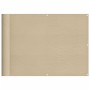 Pantalla de balcón 100% poliéster Oxford beige 75x700 cm en Sombrillas | Comprar online en Foru.es
