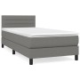 Cama box spring con colchón tela gris oscuro 100x200 cm de vidaXL, Camas y somieres - Ref: Foro24-3140114, Precio: 313,78 €, ...