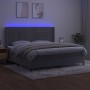 Cama box spring colchón y LED terciopelo gris claro 200x200 cm de vidaXL, Camas y somieres - Ref: Foro24-3139583, Precio: 617...