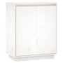 Aparador de madera maciza de pino blanco 60x34x75 cm de vidaXL, Aparadores - Ref: Foro24-813346, Precio: 84,75 €, Descuento: %