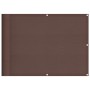 Pantalla de balcón 100% poliéster Oxford marrón 75x1000 cm en Sombrillas | Comprar online en Foru.es