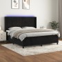 Cama box spring colchón y LED terciopelo negro 180x200 cm de vidaXL, Camas y somieres - Ref: Foro24-3139699, Precio: 620,67 €...