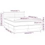 Box spring bed with light gray fabric mattress 140x190 cm by vidaXL, Beds and slatted bases - Ref: Foro24-3140129, Price: 453...