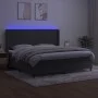 Cama box spring colchón y LED terciopelo gris oscuro 200x200 cm de vidaXL, Camas y somieres - Ref: Foro24-3139464, Precio: 60...