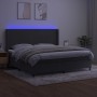 Cama box spring colchón y LED terciopelo gris oscuro 200x200 cm de vidaXL, Camas y somieres - Ref: Foro24-3139464, Precio: 60...