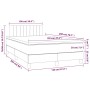 Cama box spring con colchón tela color crema 120x200 cm de vidaXL, Camas y somieres - Ref: Foro24-3140206, Precio: 377,21 €, ...