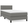 Cama box spring con colchón tela gris oscuro 100x200 cm de vidaXL, Camas y somieres - Ref: Foro24-3140194, Precio: 325,41 €, ...