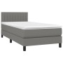 Cama box spring con colchón tela gris oscuro 100x200 cm de vidaXL, Camas y somieres - Ref: Foro24-3140194, Precio: 325,41 €, ...