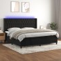 Cama box spring colchón y LED terciopelo negro 200x200 cm de vidaXL, Camas y somieres - Ref: Foro24-3139765, Precio: 736,95 €...