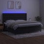 Cama box spring colchón y LED terciopelo negro 200x200 cm de vidaXL, Camas y somieres - Ref: Foro24-3139765, Precio: 736,95 €...