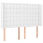 Cama box spring colchón y LED cuero sintético blanco 140x190 cm de vidaXL, Camas y somieres - Ref: Foro24-3139380, Precio: 58...