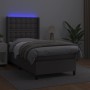 Cama box spring y colchón LED cuero sintético gris 90x190 cm de vidaXL, Camas y somieres - Ref: Foro24-3139359, Precio: 355,0...