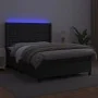 Cama box spring colchón y LED cuero sintético negro 140x200 cm de vidaXL, Camas y somieres - Ref: Foro24-3139385, Precio: 517...