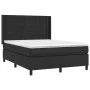 Cama box spring colchón y LED cuero sintético negro 140x200 cm de vidaXL, Camas y somieres - Ref: Foro24-3139385, Precio: 517...