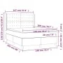 Cama box spring colchón y LED cuero sintético negro 140x200 cm de vidaXL, Camas y somieres - Ref: Foro24-3139385, Precio: 517...
