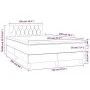 Box spring bed with dark brown fabric mattress 120x200 cm by vidaXL, Beds and slatted bases - Ref: Foro24-3140284, Price: 370...