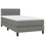 Cama box spring con colchón tela gris oscuro 80x200 cm de vidaXL, Camas y somieres - Ref: Foro24-3140250, Precio: 281,70 €, D...