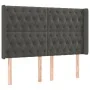 Box spring bed with mattress and LED dark gray velvet 160x200 cm by vidaXL, Beds and slatted bases - Ref: Foro24-3139752, Pri...
