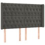 Cama box spring colchón y LED terciopelo gris oscuro 160x200 cm de vidaXL, Camas y somieres - Ref: Foro24-3139752, Precio: 58...
