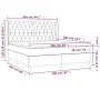 Box spring bed with mattress and LED dark gray velvet 160x200 cm by vidaXL, Beds and slatted bases - Ref: Foro24-3139752, Pri...