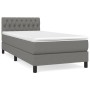 Cama box spring con colchón tela gris oscuro 100x200 cm de vidaXL, Camas y somieres - Ref: Foro24-3140274, Precio: 316,54 €, ...