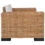 Sillón con cojines ratán natural de vidaXL, Sillones - Ref: Foro24-283081, Precio: 318,15 €, Descuento: %