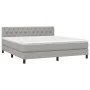 Box spring bed with light gray fabric mattress 160x200 cm by vidaXL, Beds and slatted bases - Ref: Foro24-3140305, Price: 511...